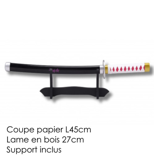 Mini Katana ouvre-lettre lame en bois 27cm • Demon Slayer • KANAO