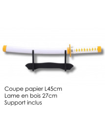 Mini Katana ouvre-lettre lame en bois 27cm • Demon Slayer • ZENiTSU