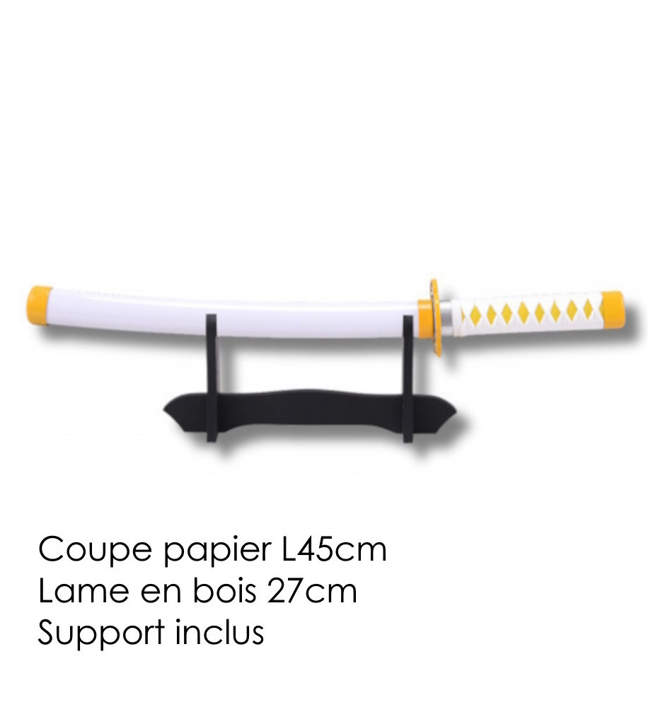 Mini Katana ouvre-lettre lame en bois 27cm • Demon Slayer • ZENiTSU