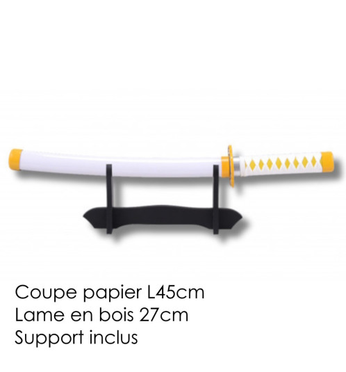 Mini Katana ouvre-lettre lame en bois 27cm • Demon Slayer • ZENiTSU