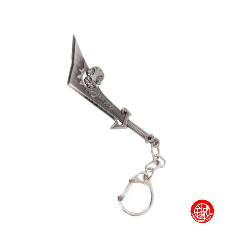 Porte-clés Sabre Fantastique SKULL en métal L7cm