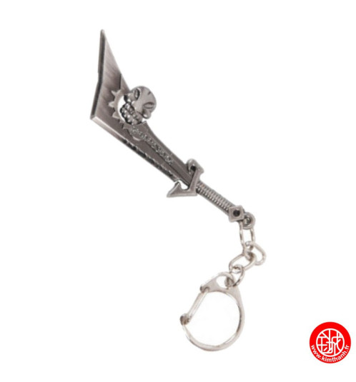 Porte-clés Sabre Fantastique SKULL en métal L7cm