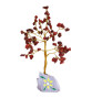 Arbre de Fortune 財富樹 80 pierres JASPE ROUGE sur socle en pierre (h20cm)