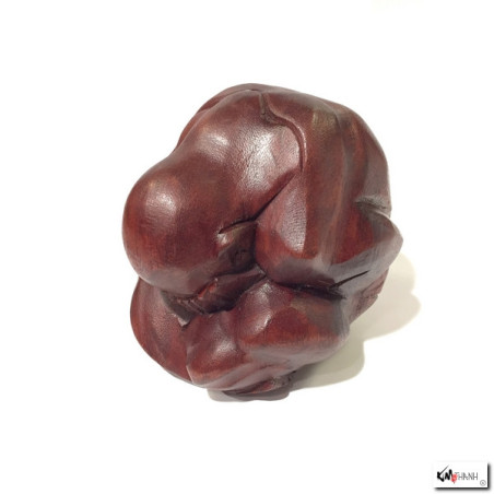 Yogi en bois de suar (h14cm)