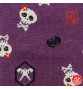Socquettes à 5 doigts japonaises S CRâNES KAWAii violettes (extensible t34 à t39) h22cm