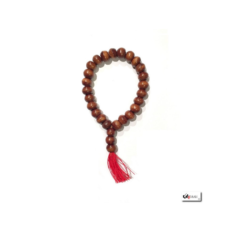 Bracelet m?l? en bois 24 perles de 10mm