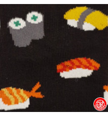 Tabi Socks (S) Chaussettes à orteil japonaises SUShiS et MAKiS Noires (Taille extensible de 34 à 39)