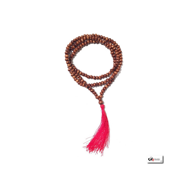 Collier m?l? en bois 108 perles de 6mm