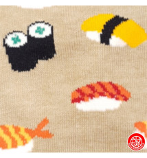 Tabi Socks (S) Chaussettes à orteil japonaises SUShiS et MAKiS Brun (Taille extensible de 34 à 39)