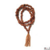 Collier m?l? en bois 108 perles de 12mm