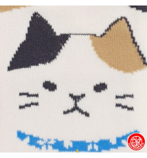 Tabi Socks (S) Chaussettes à orteil japonaises MANEKi NEKO CALiCO Rouge (extensible t34 à t39)