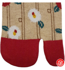 Tabi Socks (S) Chaussettes à orteil japonaises CAMéLiAS Brunes (extensible t34 à t39)