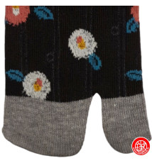 Tabi Socks (S) Chaussettes à orteil japonaises CAMéLiAS Noires (extensible t34 à t39)