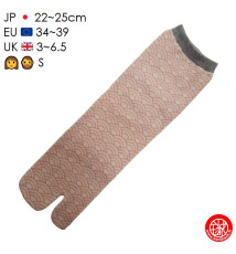 Tabi Socks (S) Chaussettes à orteil japonaises SEiGAihA Roses (extensible t34 à t39)