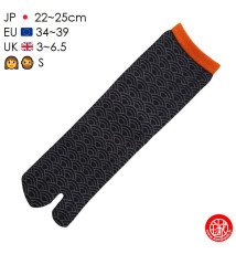 Tabi Socks (S) Chaussettes à orteil japonaises SEiGAihA Bleu Nuit (extensible t34 à t39)