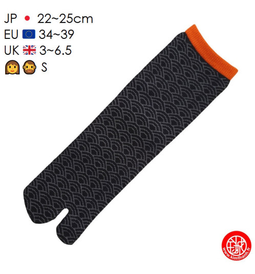 Tabi Socks (S) Chaussettes à orteil japonaises SEiGAihA Bleu Nuit (extensible t34 à t39)