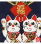 Tabi Socks (M) Socquettes à orteil japonaises DOUBLE MANEKi NEKO bleu nuit (extensible t39 à t44)