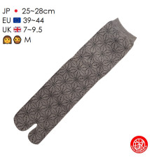 Tabi Socks (M) Chaussettes à orteil japonaises ASANOhA Grises (extensible t39 à t44)