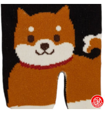 Tabi Socks (M) Chaussettes à orteil japonaises ShibA ShiMON Noires (extensible t39 à t44)