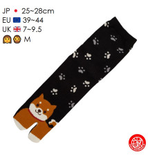 Tabi Socks (M) Chaussettes à orteil japonaises ShibA ShiMON Noires (extensible t39 à t44)