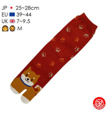Tabi Socks (M) Chaussettes à orteil japonaises ShibA ShiMON Rouges (extensible t39 à t44)