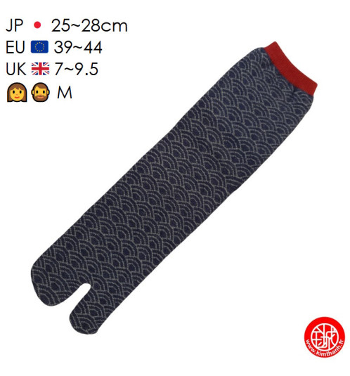 Tabi Socks (M) Chaussettes à orteil japonaises SEiGAihA Bleu Nuit (extensible t39 à t44)