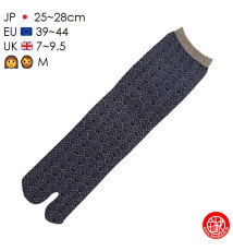 Tabi Socks (M) Chaussettes à orteil japonaises SEiGAihA Bleu Gris (extensible t39 à t44)
