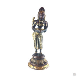 Lakshmi debout en laiton (h23cm)
