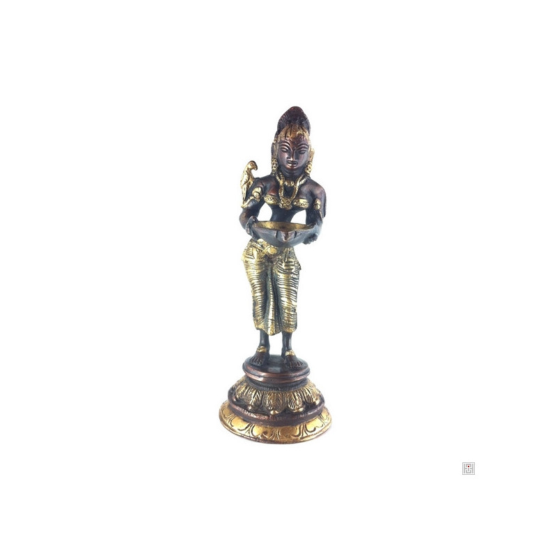 Lakshmi debout en laiton (h23cm)