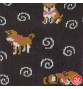Tabi Socks (S) Chaussettes à orteil japonaises ShiBA et UZUMAKi Noires (extensible t34 à t39)