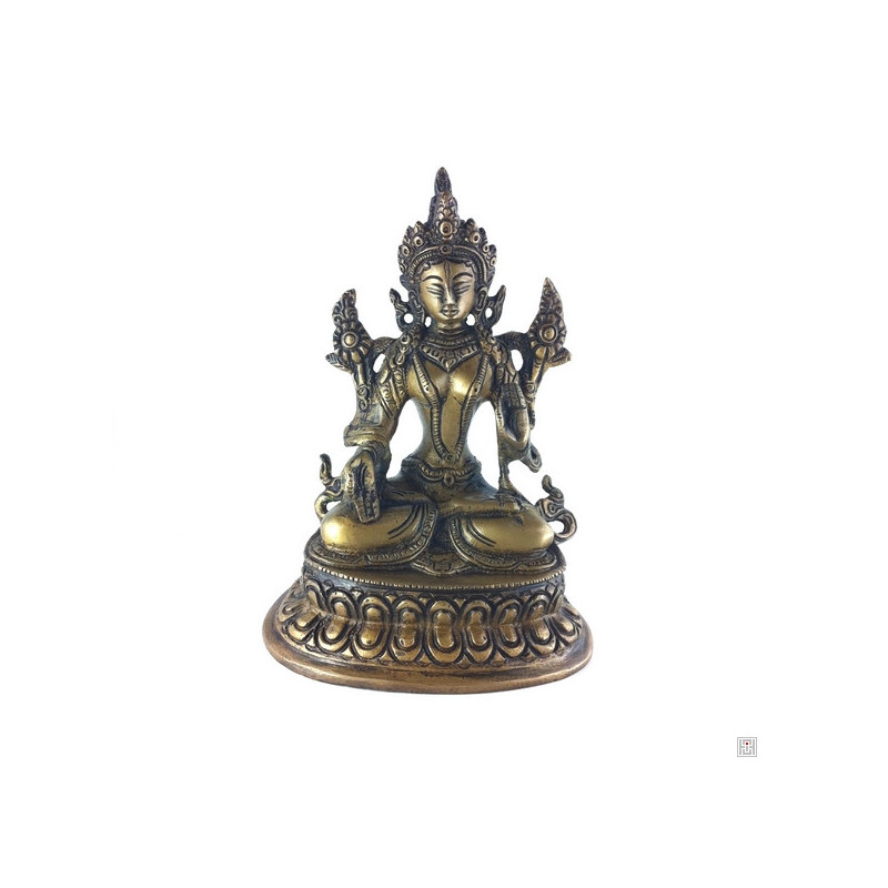 Tara blanche en laiton (h15cm)