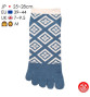 Socquettes à 5 doigts japonaises (M) HiShiMON 菱紋 bleues (extensible t39 à 44)