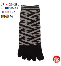 Socquettes à 5 doigts japonaises (M) KOJiTSUNAGi noires (extensible t39 à t44)