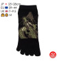 Socquettes à 5 doigts japonaises (M) DRAGON noires (extensible t39 à t44)