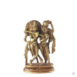 Krishna et Rhada en laiton (h7.5cm)