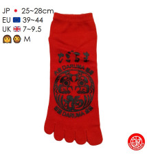 Socquettes à 5 doigts japonaises (M) DARUMA rouges (extensible t39 à t44)