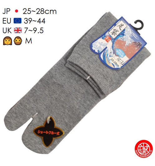 Tabi Socks (M) Chaussettes UNiES gris (extensible t39 à t44)