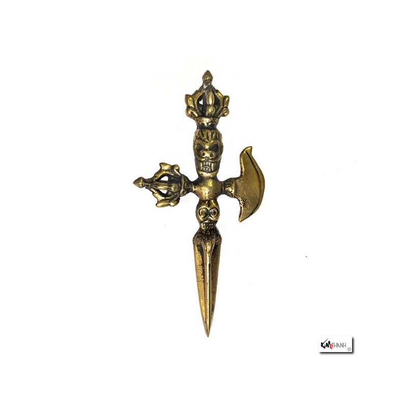 Phurbu parashu en laiton (L14cm)