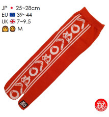 Tabi Socks (M) Chaussettes à orteil japonaises KAMAWA NU ヘ◯ぬ rouges (Taille extensible de 39 à 44)