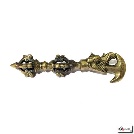 Vajra katrika en laiton (L10.5cm)