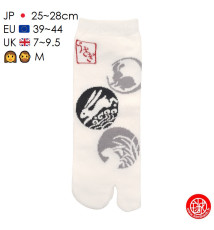 Tabi Socks (M) Socquettes à orteil japonaises LAPiNS USAGi blanches (Taille extensible de 39 à 44)