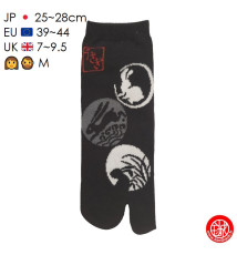Tabi Socks (M) Socquettes à orteil japonaises LAPiNS USAGi noires (Taille extensible de 39 à 44)