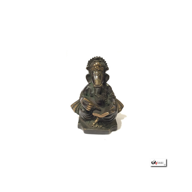 Ganesh scribe en laiton (h11cm)