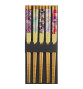 Set 5 Baguettes japonaises assorties en bambou FLOWERS 21cm