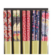 Set 5 Baguettes japonaises assorties en bambou NihON 21cm