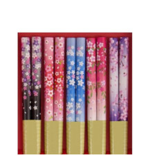 Set 5 Baguettes japonaises en bambou SAKURA 21cm