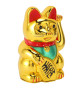 Maneki neko 招き猫 animé 22.5cm doré (nécessite 2 piles LR6 / AA)