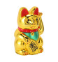 Maneki neko 招き猫 animé 17.5cm doré (nécessite 2 piles LR6 / AA)
