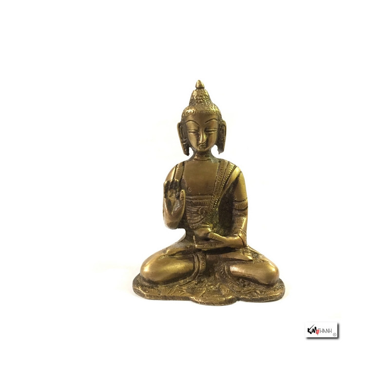 Bouddha AMOGhASiddhi en laiton (h9cm)