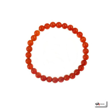 Bracelet perles en ONYX ROUGE 6mm